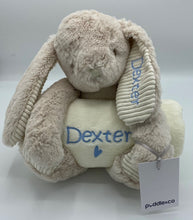 Load image into Gallery viewer, Bunny Rabbit and Blanket Baby Gift - Personalised Embroidered