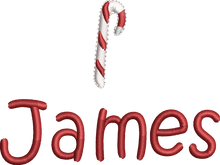 Load image into Gallery viewer, Christmas Stocking Red / White with Xmas Tones - Personalised Embroidered