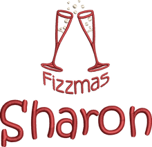 Load image into Gallery viewer, Christmas Stocking Red / White with Xmas Tones - Personalised Embroidered