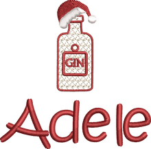 Load image into Gallery viewer, Christmas Stocking Red / White with Xmas Tones - Personalised Embroidered