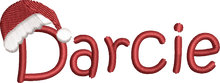 Load image into Gallery viewer, Christmas Stocking Red / White with Xmas Tones - Personalised Embroidered