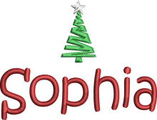 Load image into Gallery viewer, Christmas Stocking Red / White with Xmas Tones - Personalised Embroidered