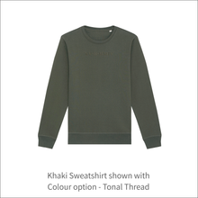 Load image into Gallery viewer, Unisex Organic Soft Luxuriously Sweatshirt - 'Roman Numerals Date' Personalised Embroidered