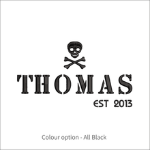 Load image into Gallery viewer, Kids Organic Hoodie 'Skull'- Personalised Embroidered