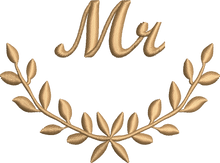 Load image into Gallery viewer, Soft and Fluffy 'Mr' 'Mrs' Dainty Leaf Design Towel