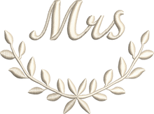 Load image into Gallery viewer, Soft and Fluffy 'Mr' 'Mrs' Dainty Leaf Design Towel