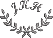 Load image into Gallery viewer, Soft and Fluffy 'Initials' Dainty Leaf Design Towel