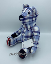 Load image into Gallery viewer, Puddle Memory Bear - Sitting Shirt Bear with Collar and Buttons
