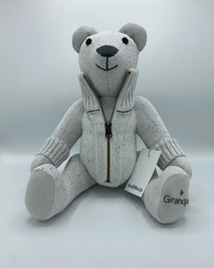 Puddle Memory Bear - Sitting Bear with Zip Front Panel and Cuffs