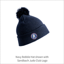 Load image into Gallery viewer, Sandbach Judo Club Bobble Hat - Personalised Embroidered
