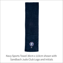 Load image into Gallery viewer, Sandbach Judo Club Sports Towel - Personalised Embroidered
