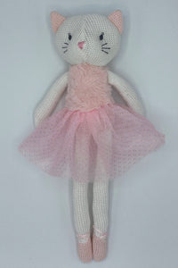 Baby Knitted White Kitten Ballerina Gift