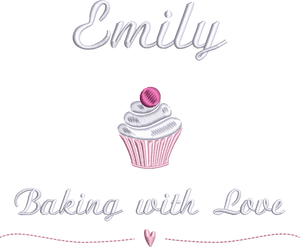 Apron 'Cupcake' - Personalised Embroidered