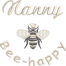 Load image into Gallery viewer, Organic Tote Bag &#39;Name&#39; and &#39;Bee&#39; - Personalised Embroidered
