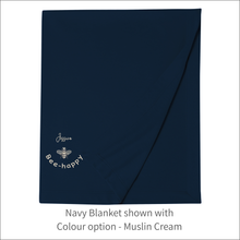 Load image into Gallery viewer, Jersey Blanket &#39;Queen Bee&#39; - Personalised Embroidered
