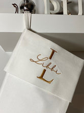 Load image into Gallery viewer, Christmas Stocking with Name and Initial - Personalised Embroidered
