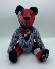 Load image into Gallery viewer, Puddle Memory Bear - Sitting Bear with Shirt / Jacket Collar
