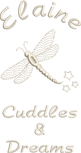 Load image into Gallery viewer, Jersey Blanket &#39;Dragonfly&#39; Cuddles &amp; Dreams - Personalised Embroidered
