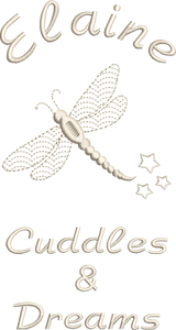 Jersey Blanket 'Dragonfly' Cuddles & Dreams - Personalised Embroidered