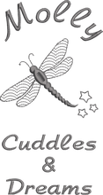 Load image into Gallery viewer, Jersey Blanket &#39;Dragonfly&#39; Cuddles &amp; Dreams - Personalised Embroidered
