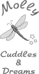 Jersey Blanket 'Dragonfly' Cuddles & Dreams - Personalised Embroidered