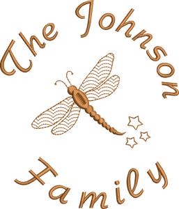 Jersey Blanket 'Dragonfly' Family - Personalised Embroidered