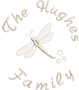 Jersey Blanket 'Dragonfly' Family - Personalised Embroidered