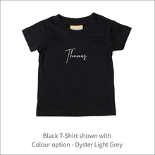 Load image into Gallery viewer, Baby T-Shirt &#39;Name&#39; Personalised Embroidered
