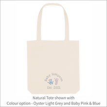 Load image into Gallery viewer, Organic Tote Bag &#39;Baby Name&#39;- Personalised Embroidered
