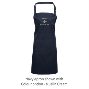 Apron 'Queen Bee' - Personalised Embroidered