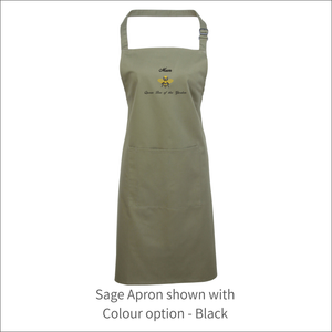 Apron 'Queen Bee' - Personalised Embroidered