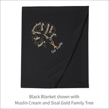 Load image into Gallery viewer, Jersey Blanket &#39;Family Tree&#39; - Personalised Embroidered
