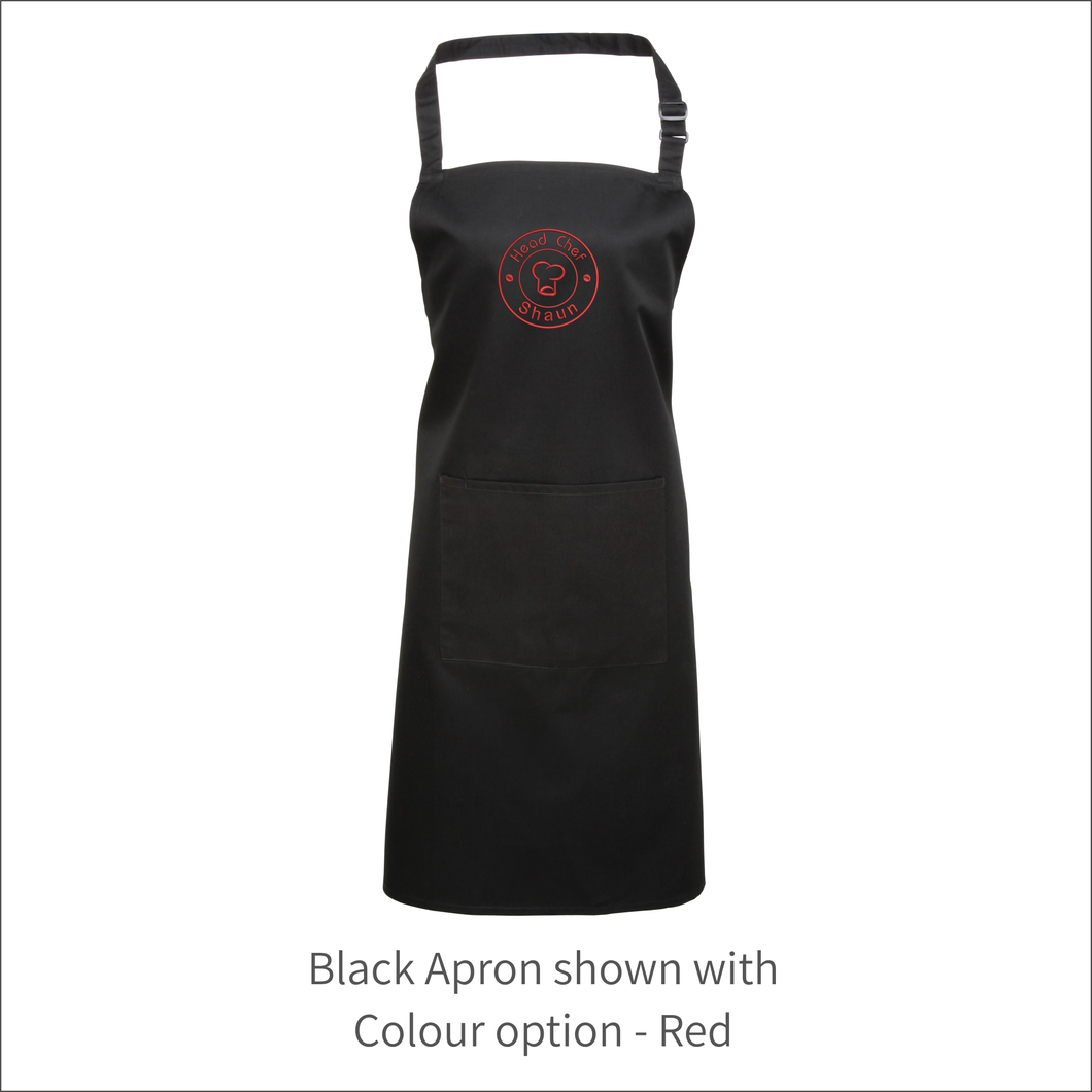 Apron 'Head Chef' - Personalised Embroidered