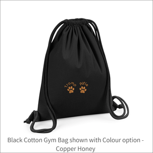 Organic Cotton Bag 'Two Paw' - Personalised Embroidered