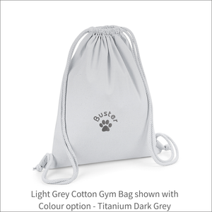 Organic Cotton Bag 'One Paw' - Personalised Embroidered