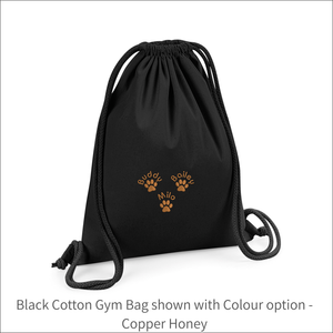 Organic Cotton Bag 'Three Paw' - Personalised Embroidered