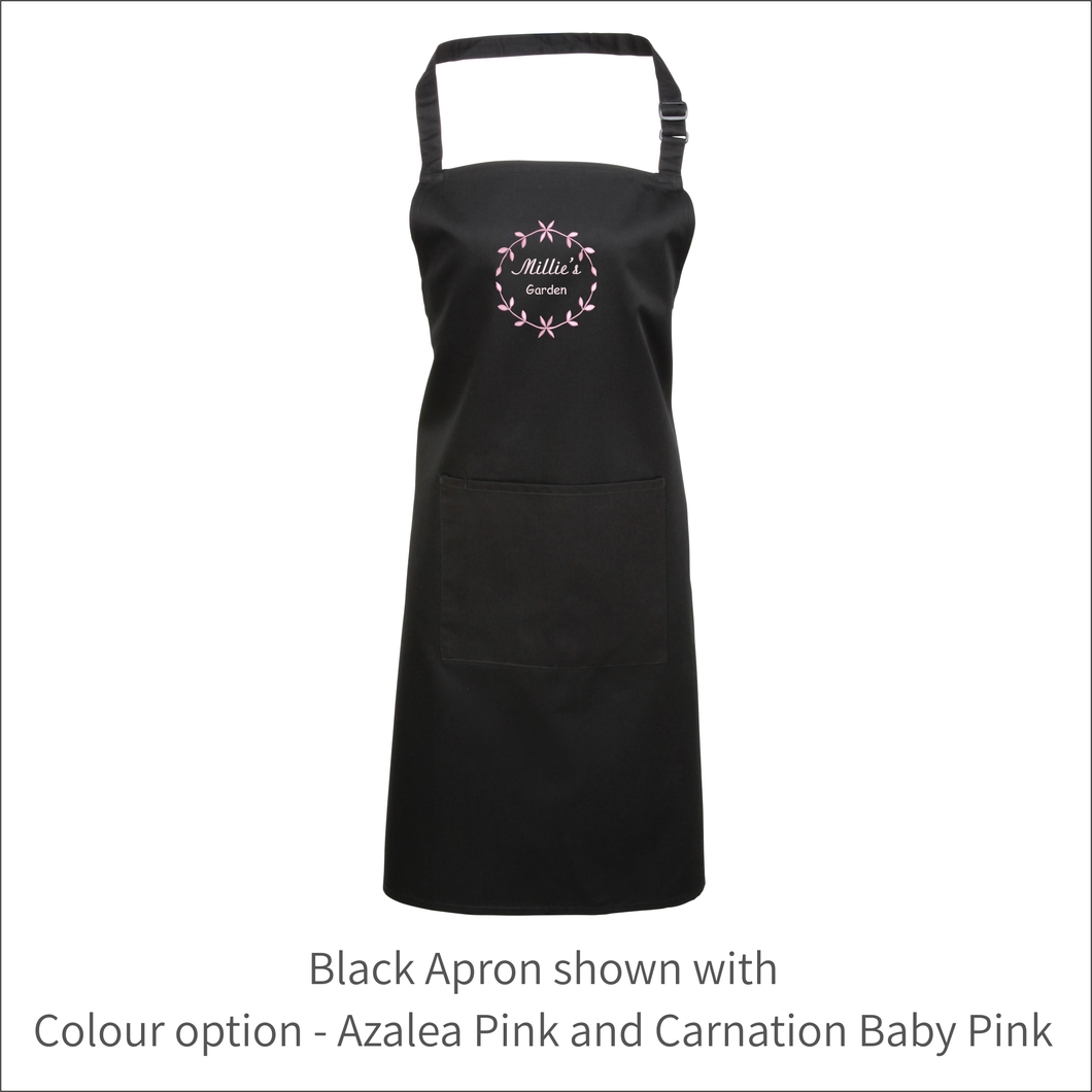 Apron 'Dainty Frame' - Personalised Embroidered