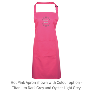 Apron 'Dainty Frame' - Personalised Embroidered