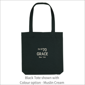 Organic Tote Bag 'Glam'- Personalised Embroidered