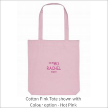 Load image into Gallery viewer, Organic Tote Bag &#39;Glam&#39;- Personalised Embroidered
