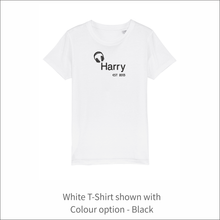 Load image into Gallery viewer, Kids Organic T-Shirt &#39;Headset&#39;- Personalised Embroidered
