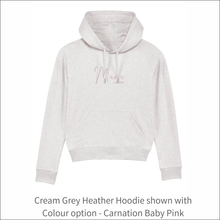 Load image into Gallery viewer, Women&#39;s Organic Hoodie &#39;Mama&#39; - Personalised Embroidered
