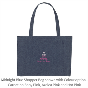 Organic Shopper Bag 'Loves to Shop' - Personalised Embroidered