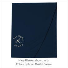 Load image into Gallery viewer, Jersey Blanket &#39;Dragonfly&#39; Family - Personalised Embroidered
