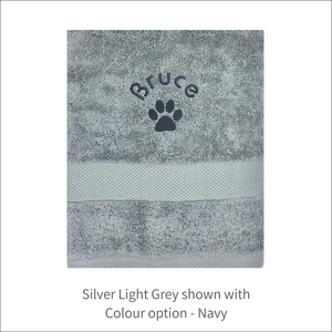 Soft and Fluffy 'Dog Paw and Name' Towel