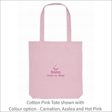 Load image into Gallery viewer, Organic Tote Bag &#39;Loves to Shop&#39; - Personalised Embroidered
