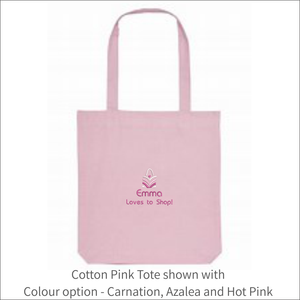 Organic Tote Bag 'Loves to Shop' - Personalised Embroidered