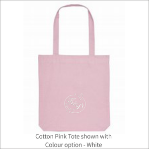 Organic Tote Bag 'Wedding Initials'- Personalised Embroidered