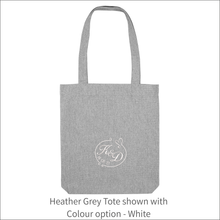 Load image into Gallery viewer, Organic Tote Bag &#39;Wedding Initials&#39;- Personalised Embroidered
