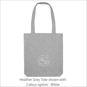 Organic Tote Bag 'Wedding Initials'- Personalised Embroidered